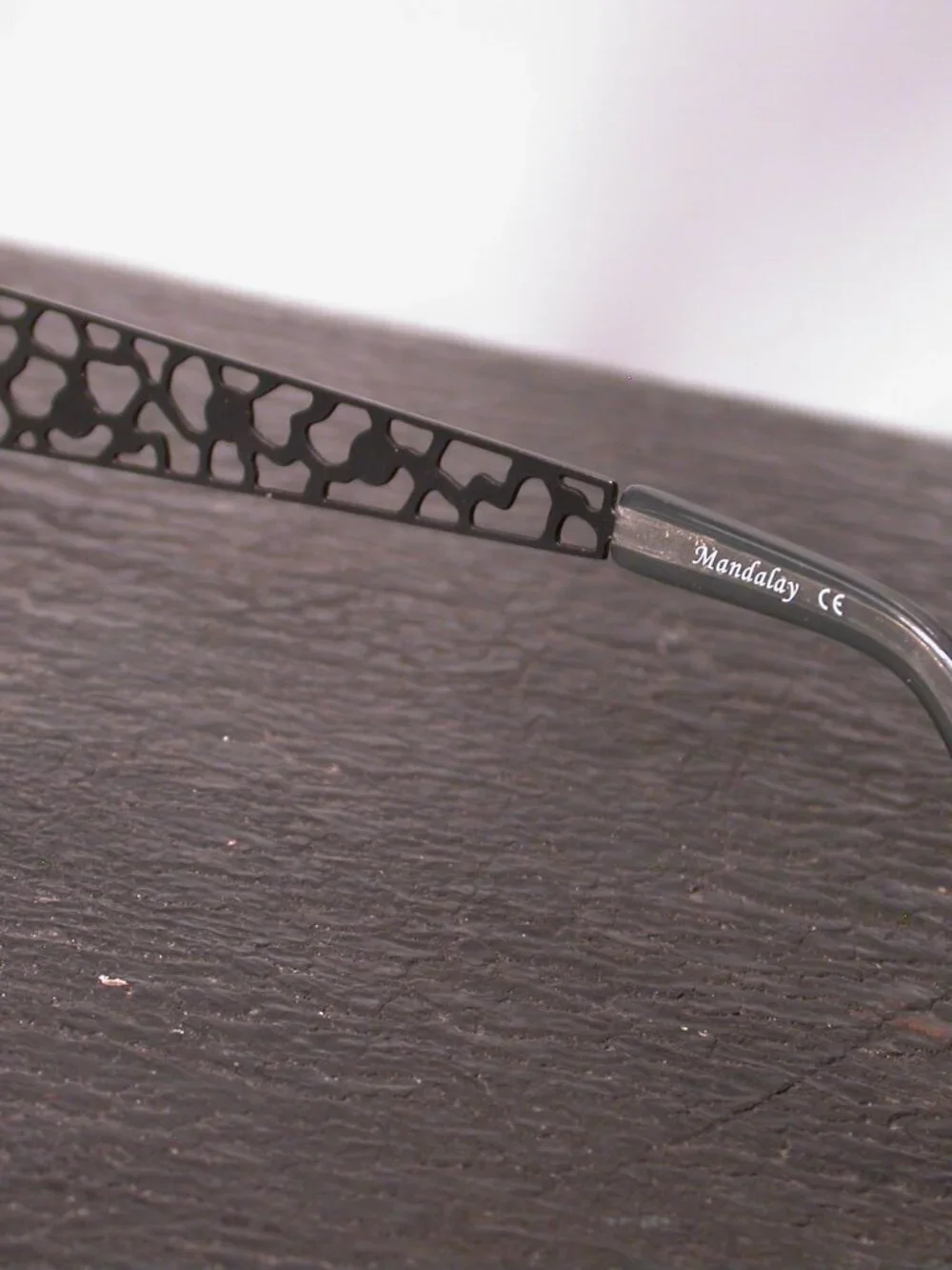Mandalay Black Lattice and Diamond Eyeglasses Frames Made in Japan